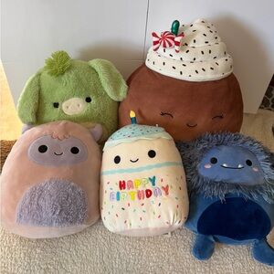 Squishmallow Colorful Plush Toy Set